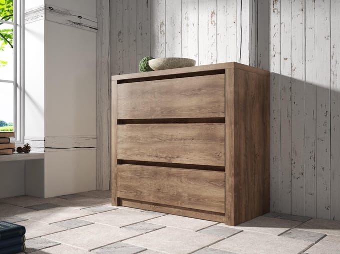 Meubella - Ladekast Monaco - Eiken - 90 cm