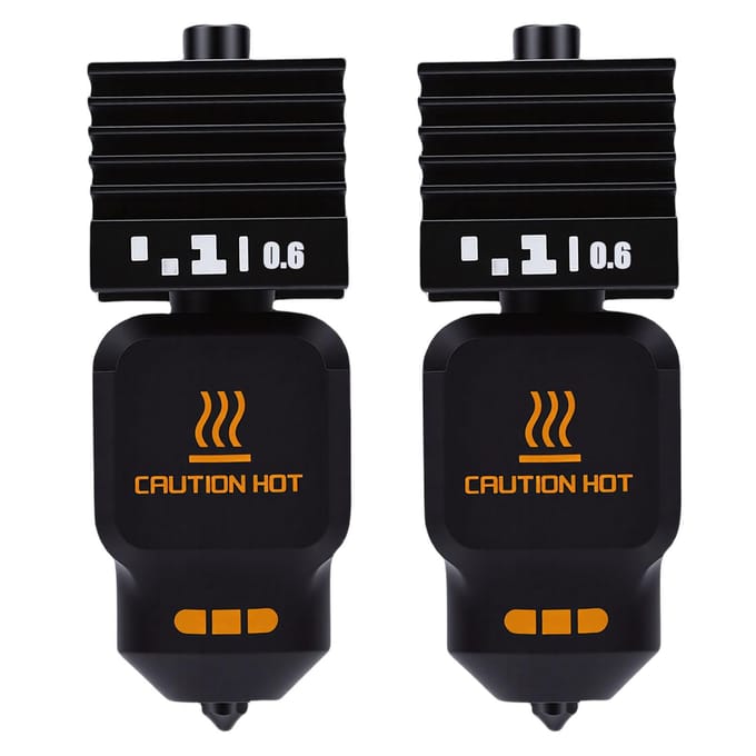 Kit Hotend pour imprimante 3D 2 pièces Compatible avec Bambu Lab P2S H2D H2S H2C 0,6 mm avec 4 pièces de Chaussettes en Silicone Accessoires d'Extrudeur black