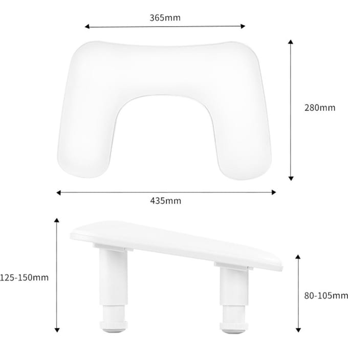 Armsteunkussen voor Nail Art Nagel Handsteunkussen Verstelbare Hoogte PU Leer Kussen Schuin Handkussen Manicure Tool wit