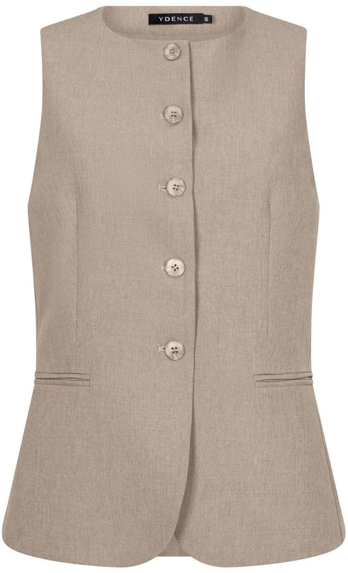 Ydence Gilet Gilet Mellie Ss2688 195 Stone Grey Dames Maat - M