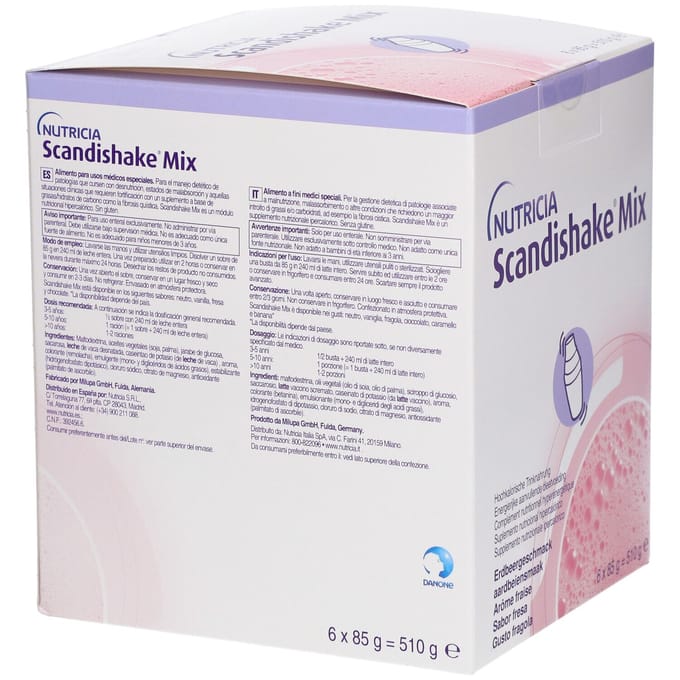 Scandishake Mix Aardbei Zakje 6x85g
