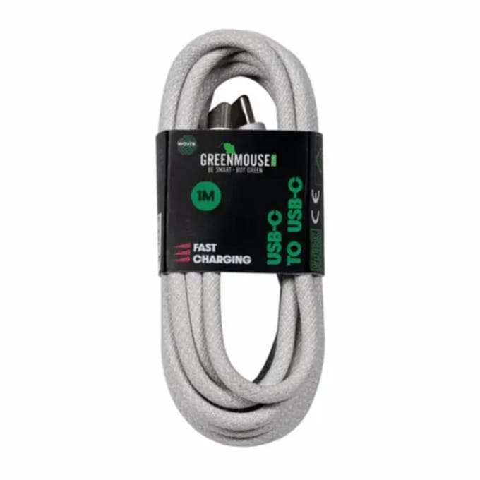 Kabel green mouse usb-c to usb-c data woven 1m | 5 stuks