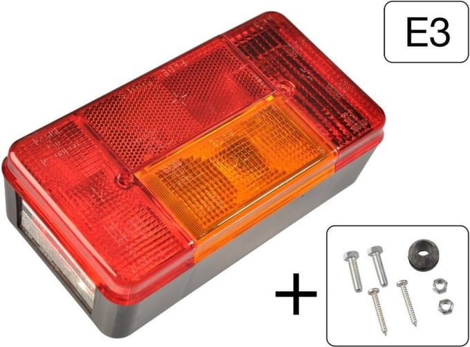 Benson Achterlicht aanhangwagen/caravan - 5 functies - 194 x 104 mm - links