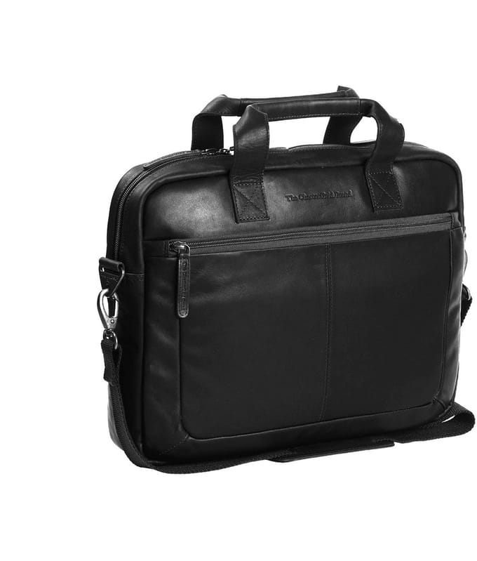 Chesterfield Laptoptas Waxed Pull Up Leer - Leren Laptoptas 15.6 inch - Zwart