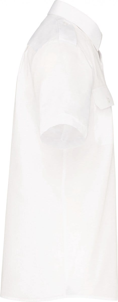 Kariban Herenpilootoverhemd korte mouwen K503 - White - S