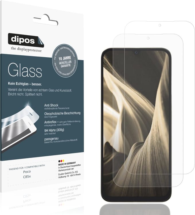 dipos – 2x Matte Pantserfolie geschikt voor Poco C85x | 9H Screenprotector