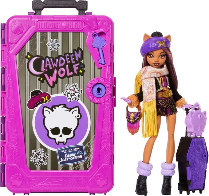 Monster High Skulltimate Secrets Cabinevakantie Speelset - Clawdeen Wolf Pop en Accessoires