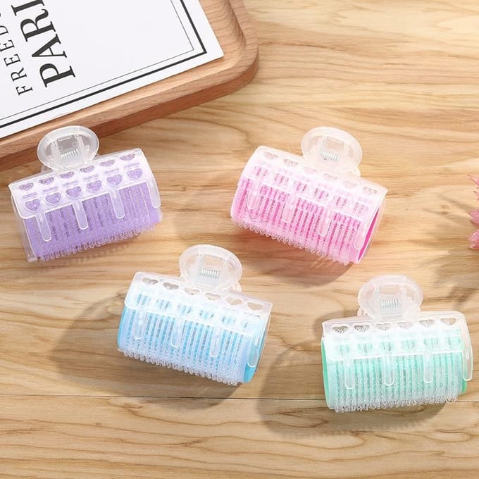 Haarrollers Bang Roll Curler Haarkruller Plastic zelfklevend Haarkrullen Kapperstool Meisje Schoonheidsstylingtool groen