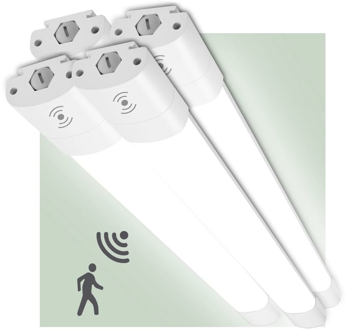 Oraymin 4x LED TL Balk met Bewegingssensor - 60 cm - 20W 2200LM - IP66 Waterdicht - Doorkoppelbaar - 4000K