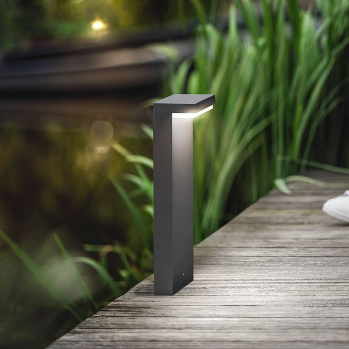 Philips Bustan sokkellamp - Ultra Efficient - antraciet - 3,8W
