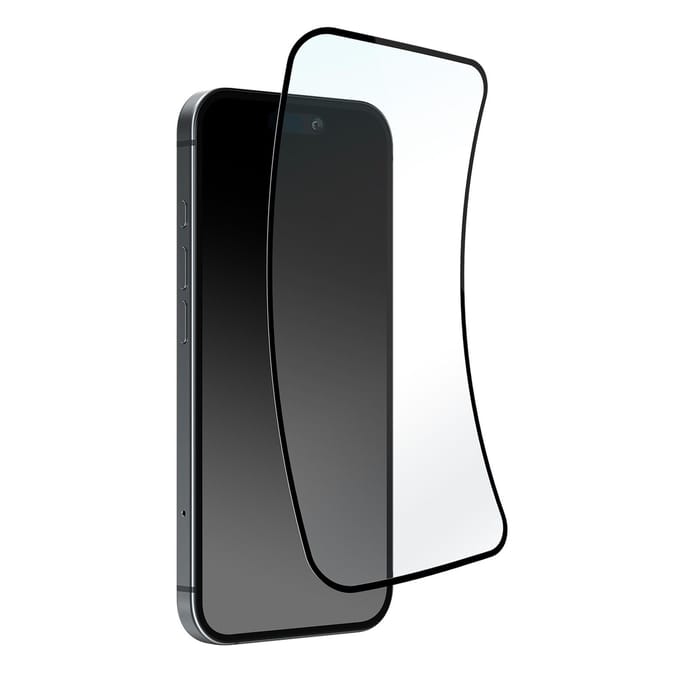 Puro Flexible Glass D3O hybrid glass with black frame for iPhone 16 Pro Max