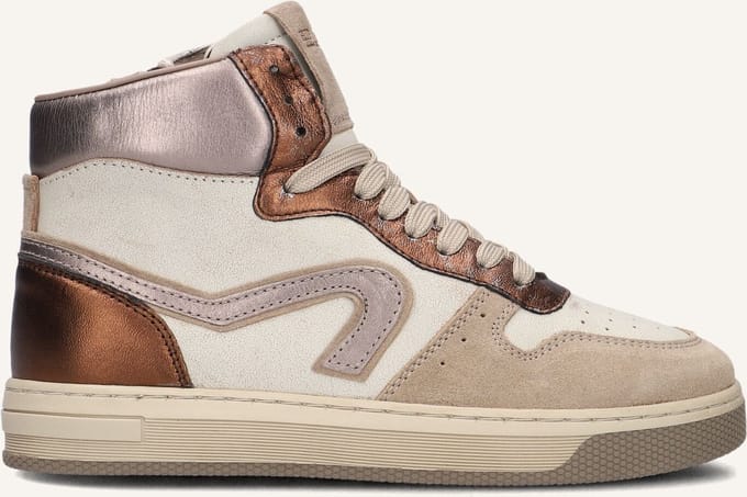 Hip H1301 Sneakers Meisjes - Leren Sneaker - Beige - Maat 33