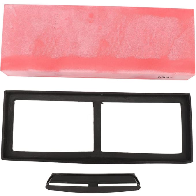 Messenslijpsteen Aluminiumoxide Micro Poeder Slijpsteen Messenslijper met Antislipvoet 1000 Grit pink