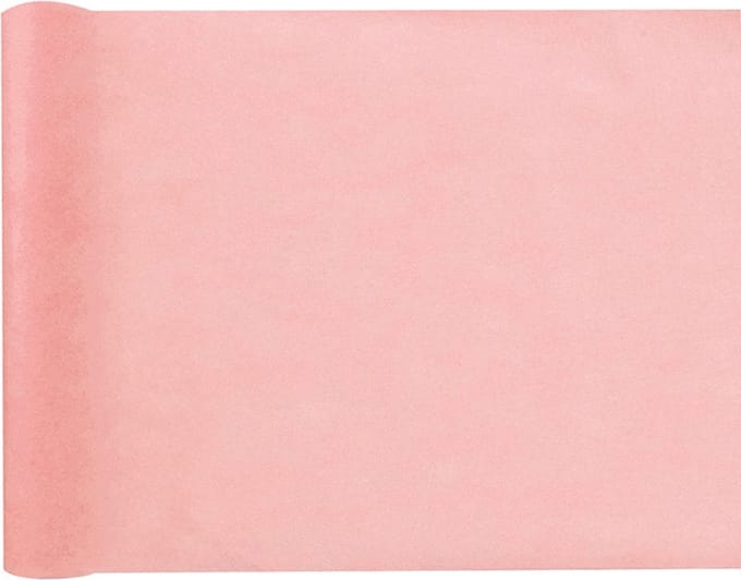 Santex Tafelloper op rol - 2x - zalmroze - 30 cm x 10 m - non woven polyester
