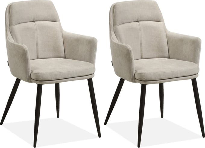 Eetkamerstoel Donna - Toffee (set van 2 stoelen)