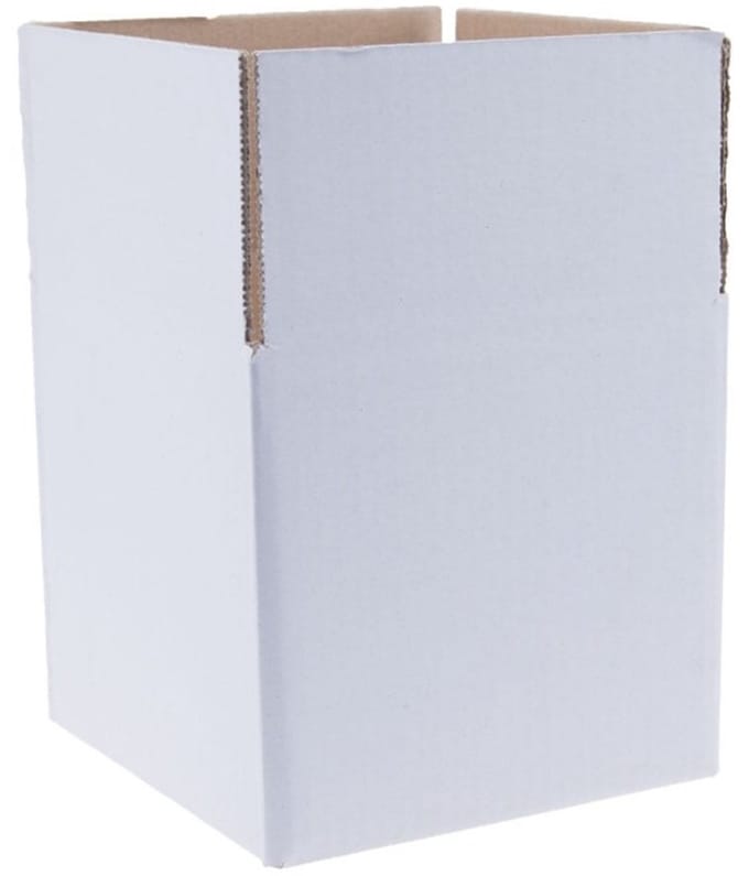 Kartonnen dozen enkelgolf 450 x 200 x 90 mm wit | 30 stuks