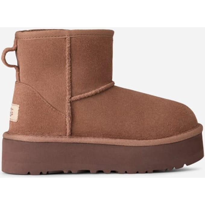 UGG® Classic Mini Platform-laars voor Grote Kinderen in Rocky Oak, Maat 38, Suede