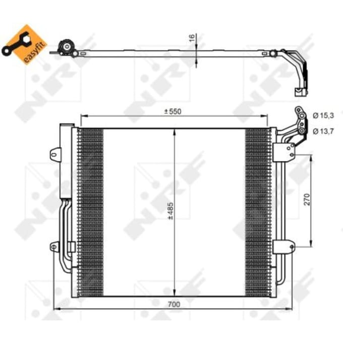 Condensor, airconditioning NRF 350054