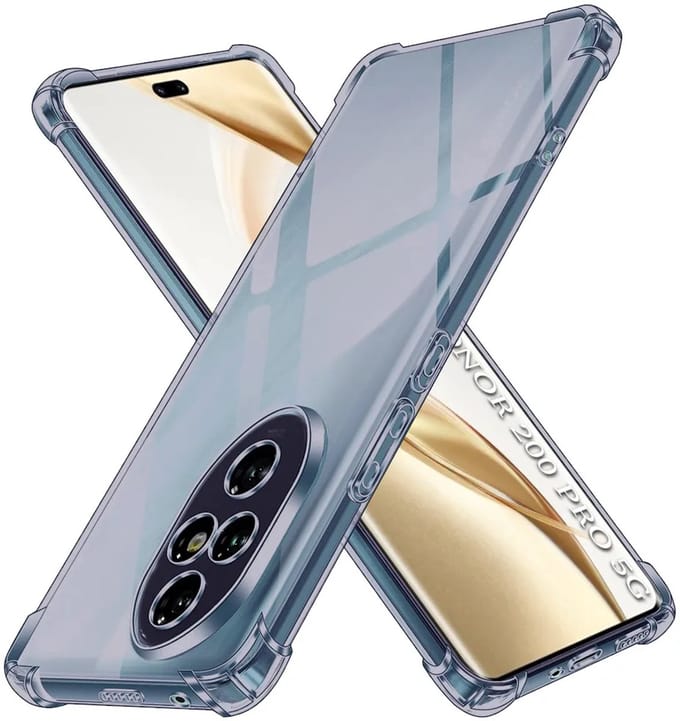Hoesje geschikt voor HONOR 200 Pro - Techsuit Shockproof Silicone Back Cover - Zwart