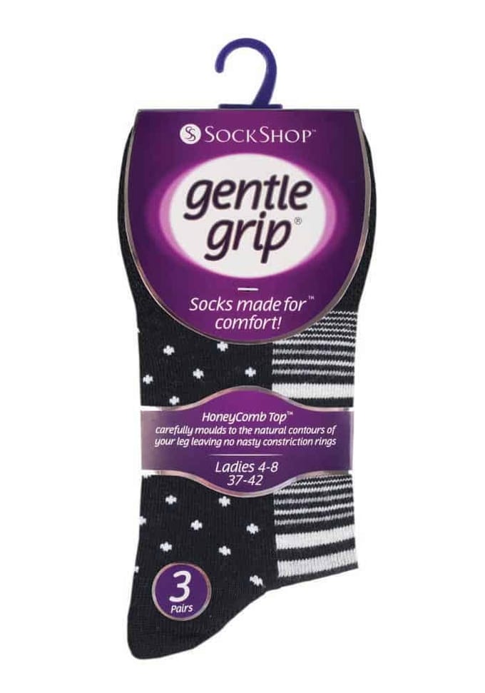 6 paar sokken zonder elastiek damessokken met zachte grip - GG135