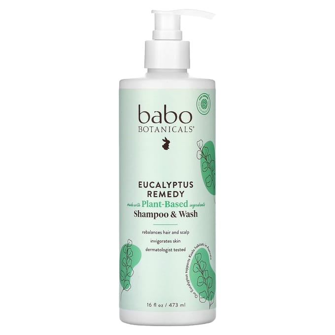 Babo Botanicals, Eucalyptus Remedy Shampoo & Wash, 16 fl oz (473 ml) white