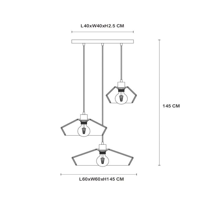 Lucide YUNKAI - Hanglamp - Ø 60 cm - 3xE27 - Naturel - Japandi
