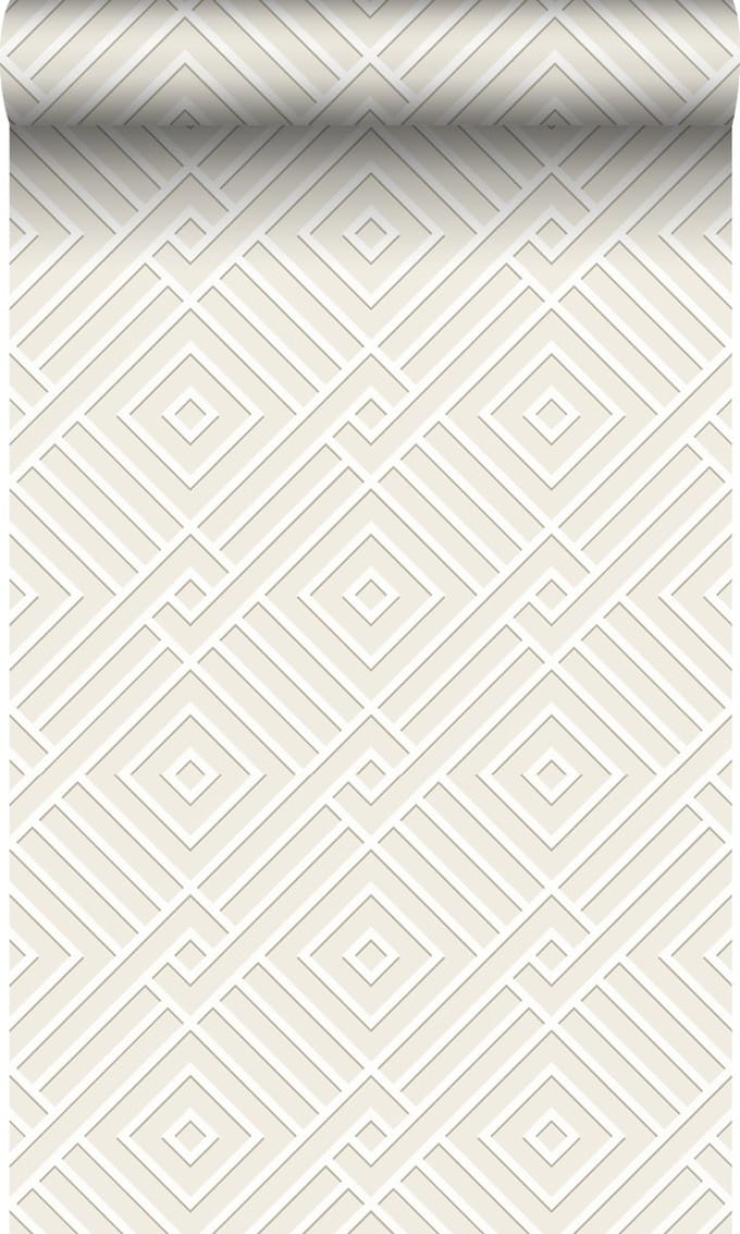 Origin Wallcoverings behang 3D grafisch motief wit - 50 x 900 cm - 347977