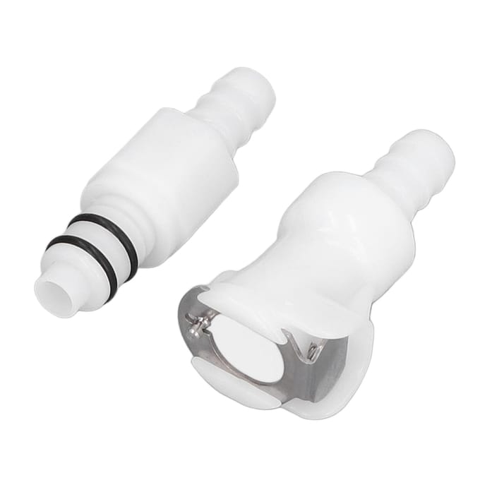 Plastic Slang Snelkoppeling 5/16 Buis met Afsluiter Voedselveilig Plastic Waterleiding Slangkoppeling voor Gas Bierleiding white