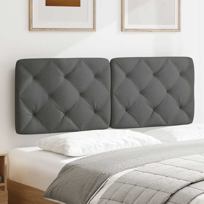 vidaXL - Hoofdbordkussen - 120 - cm - stof - grijs