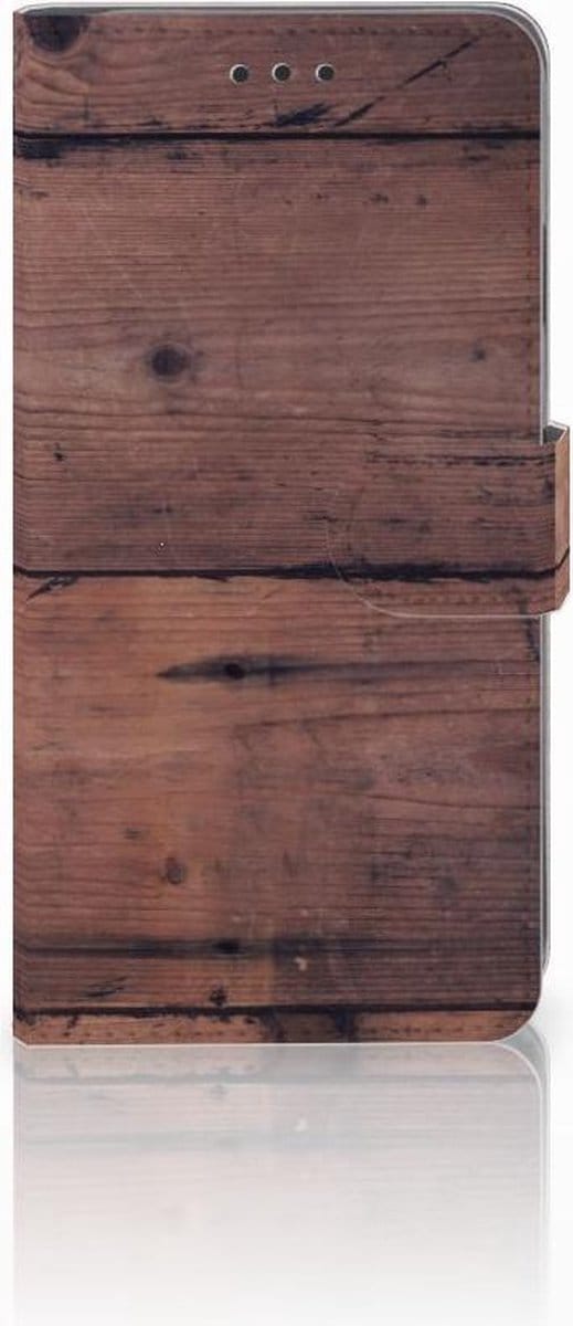 Apple iPhone Xs Max Book Style Case Old Wood