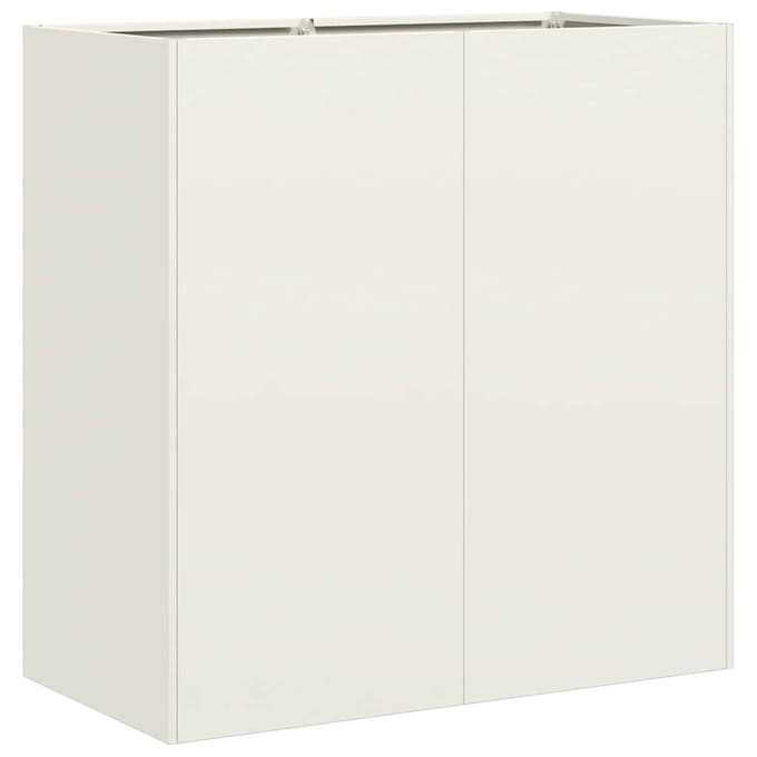 vidaXL - Plantenbak - 80x40x80 - cm - koudgewalst - staal - wit