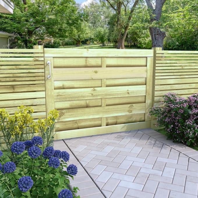 vidaXL - Poort - 100x75 - cm - geïmpregneerd - grenenhout - groen