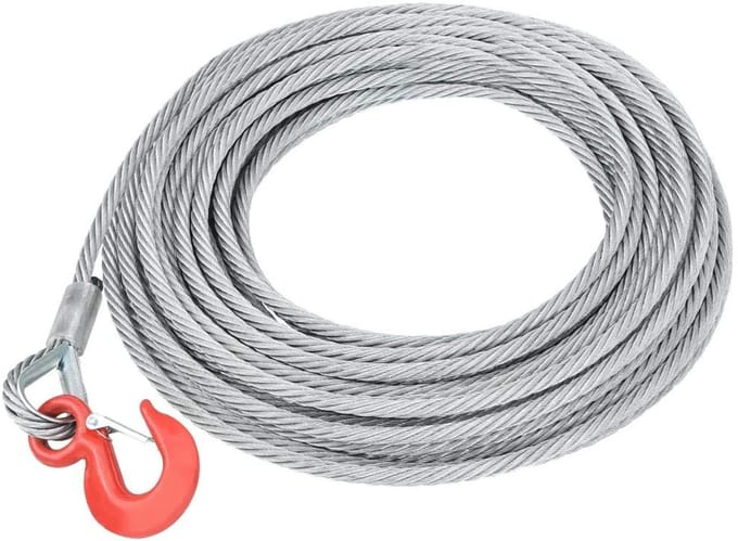 Staalkabel - Stalen draad - Hijsen en binden - Gegalvaniseerd staal - 20 meter - Zilver