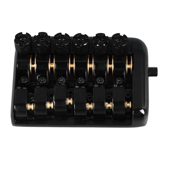 Headless Gitaarbrug Staartstuk Vast 6 Snaar Elektrische Gitaren Roller Zadel Vervanging black