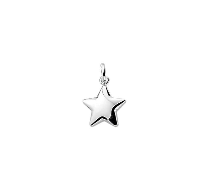 hanger ster zilver gerhodineerd