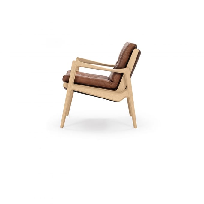 ClassiCon Euvira Lounge Chair - ClassiConEicheNatur - Premium leer coconut
