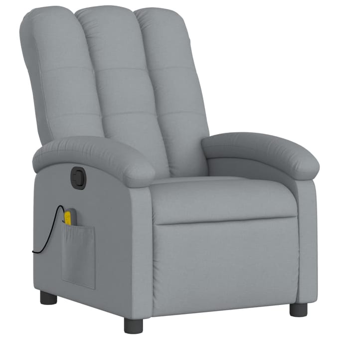 vidaXL - Massagestoel - met - lichtgrijze - stof