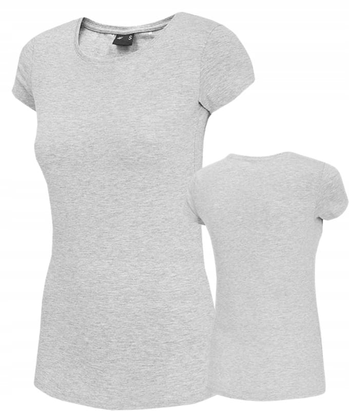 4F Wiosna-Lato 2023 - Damesshirt - Chique Light Grey - Regular Fit - Sportief