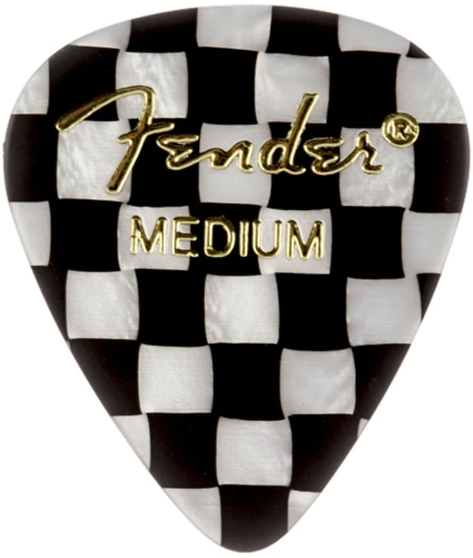 Fender Picks 351 Checker Medium 12er Set Premium Celluloid - Plectrum set