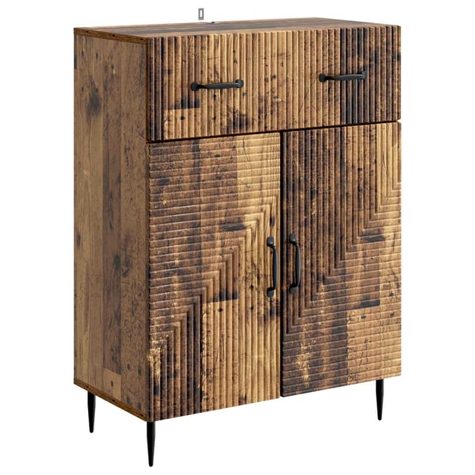 vidaXL - Dressoir - Oud - hout - 66 - x - 34,5 - x - 89,5 - cm - Bewerkt - hout