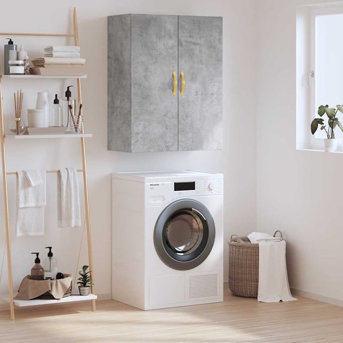 vidaXL - Wandkast - 69,5x34x90 - cm - betongrijs