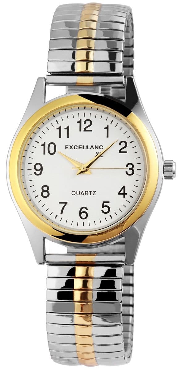 EXCELLANC Herenhorloge roestvrij staal Hiyam, mineraalglas