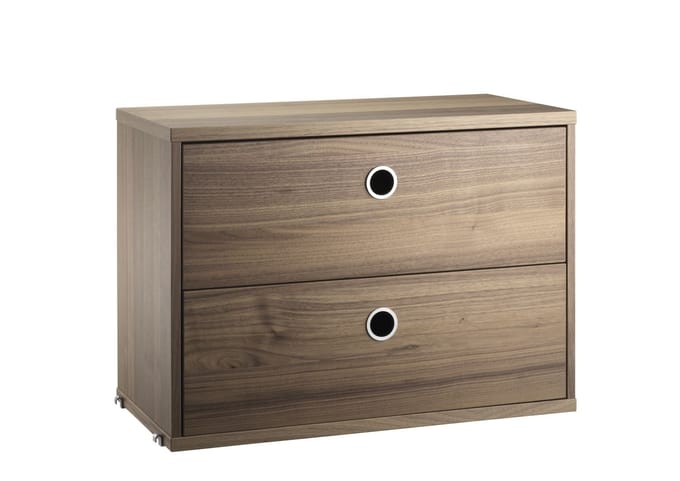 String Furniture Ladeblok - 58 x 42 x 30 cm - Notenhout