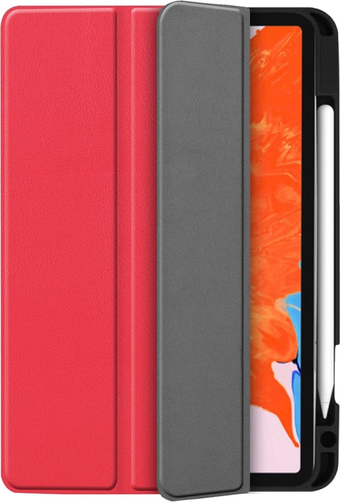 Just in Case Smart Tri-Fold kunstleer hoes voor iPad Pro 12.9 (2020) - rood