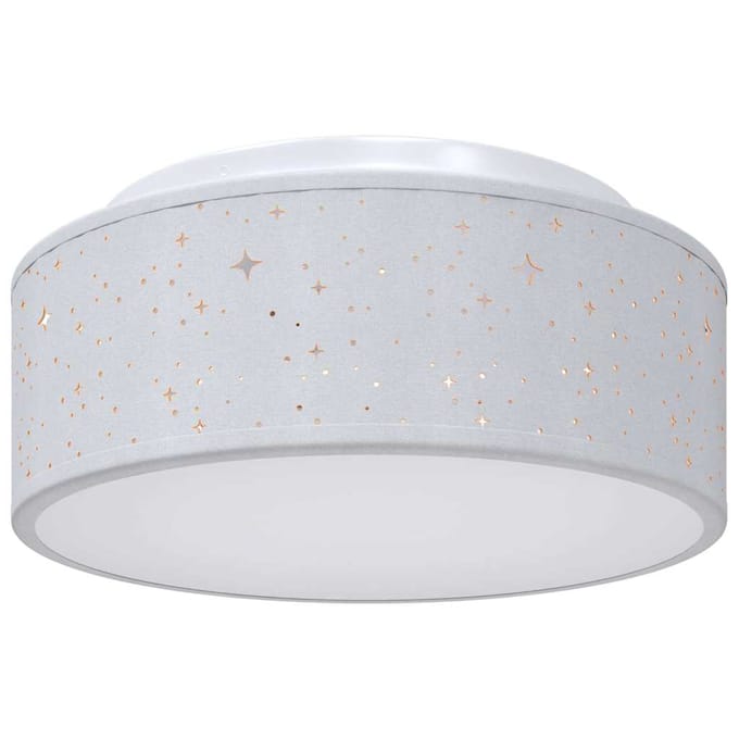 vidaXL Plafonnière met schijnwerpers Grijs 30 x 30 x 13,5 cm Stof