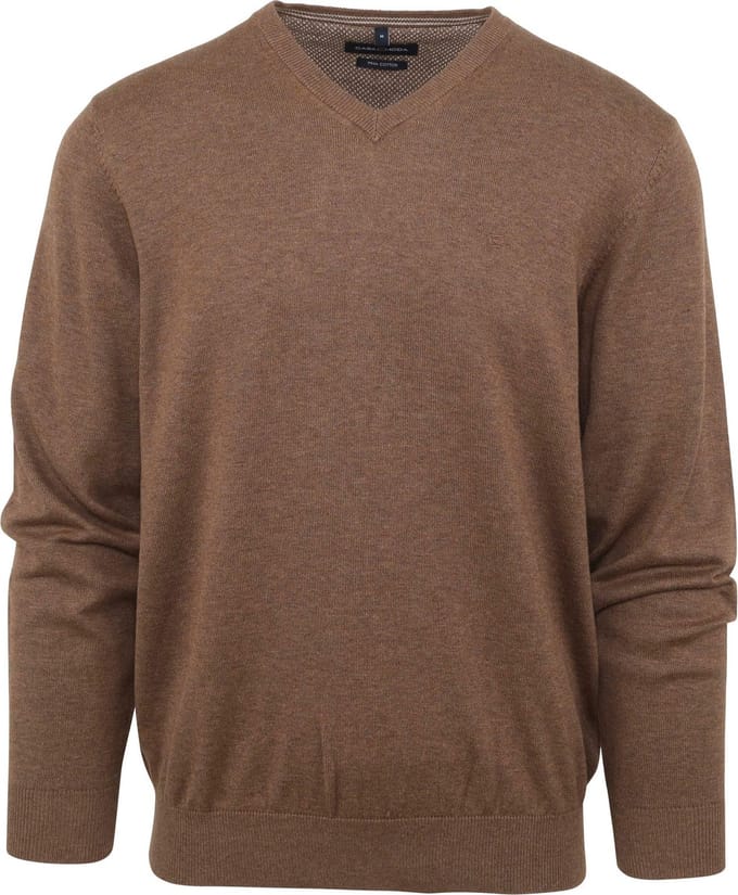 CASAMODA Pullover Bruin - Maat S - Heren - Pullovers