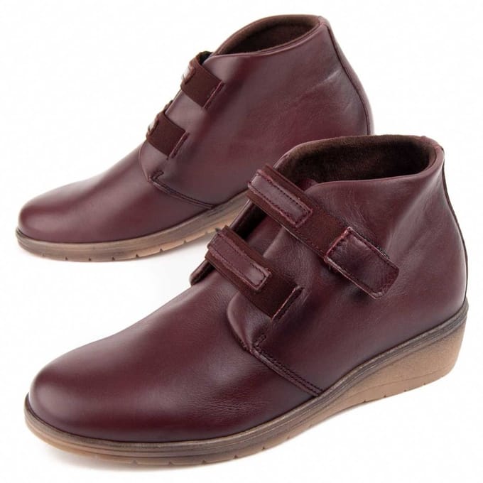 Purapiel Wedge Enkelboot Akilav Bordeaux