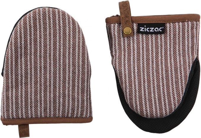 ZICZAC - Gripper VENTON - SET/2 - Polykatoen - Hittebestendig - Neopreen - ophanglus - 14x18 cm - Taupe