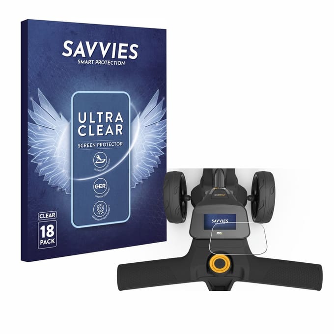 Savvies - Screenprotector voor PowaKaddy FX3 - Folie Beschermfolie transparant 18 Stuks