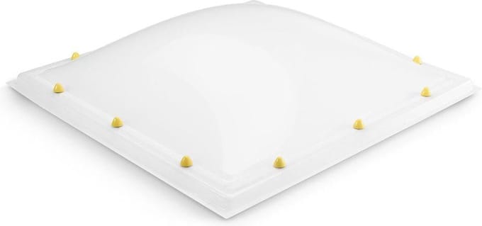 Skylux acrylaat lichtkoepel enkelwandig - opaal 0400 x 0400 mm